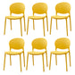 Plastic Indoor Chair 32''H Open Back Dining Side Chair for Restaurant Bedroom Yellow 6 Piece Set Clearhalo ' kitchen&dining_furn' 'Dining Chairs' 'Dining Tables & Seating' 'dining_chair' 'furn' 'furn_dining_chair' 'Furniture' 'furniture_dining_chair' 'Kitchen & Dining Furniture' 'kitchen' 3517055