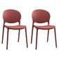 Plastic Indoor Chair 32''H Open Back Dining Side Chair for Restaurant Bedroom Burgundy 2 Piece Set Clearhalo ' kitchen&dining_furn' 'Dining Chairs' 'Dining Tables & Seating' 'dining_chair' 'furn' 'furn_dining_chair' 'Furniture' 'furniture_dining_chair' 'Kitchen & Dining Furniture' 'kitchen' 3517057