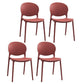 Plastic Indoor Chair 32''H Open Back Dining Side Chair for Restaurant Bedroom Burgundy 4 Piece Set Clearhalo ' kitchen&dining_furn' 'Dining Chairs' 'Dining Tables & Seating' 'dining_chair' 'furn' 'furn_dining_chair' 'Furniture' 'furniture_dining_chair' 'Kitchen & Dining Furniture' 'kitchen' 3517059