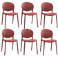 Plastic Indoor Chair 32''H Open Back Dining Side Chair for Restaurant Bedroom Burgundy 6 Piece Set Clearhalo ' kitchen&dining_furn' 'Dining Chairs' 'Dining Tables & Seating' 'dining_chair' 'furn' 'furn_dining_chair' 'Furniture' 'furniture_dining_chair' 'Kitchen & Dining Furniture' 'kitchen' 3517061
