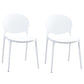 Plastic Indoor Chair 32''H Open Back Dining Side Chair for Restaurant Bedroom White 2 Piece Set Clearhalo ' kitchen&dining_furn' 'Dining Chairs' 'Dining Tables & Seating' 'dining_chair' 'furn' 'furn_dining_chair' 'Furniture' 'furniture_dining_chair' 'Kitchen & Dining Furniture' 'kitchen' 3517062