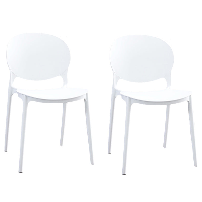 Plastic Indoor Chair 32''H Open Back Dining Side Chair for Restaurant Bedroom White 2 Piece Set Clearhalo ' kitchen&dining_furn' 'Dining Chairs' 'Dining Tables & Seating' 'dining_chair' 'furn' 'furn_dining_chair' 'Furniture' 'furniture_dining_chair' 'Kitchen & Dining Furniture' 'kitchen' 3517062
