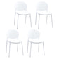 Plastic Indoor Chair 32''H Open Back Dining Side Chair for Restaurant Bedroom White 4 Piece Set Clearhalo ' kitchen&dining_furn' 'Dining Chairs' 'Dining Tables & Seating' 'dining_chair' 'furn' 'furn_dining_chair' 'Furniture' 'furniture_dining_chair' 'Kitchen & Dining Furniture' 'kitchen' 3517063