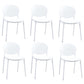Plastic Indoor Chair 32''H Open Back Dining Side Chair for Restaurant Bedroom White 6 Piece Set Clearhalo ' kitchen&dining_furn' 'Dining Chairs' 'Dining Tables & Seating' 'dining_chair' 'furn' 'furn_dining_chair' 'Furniture' 'furniture_dining_chair' 'Kitchen & Dining Furniture' 'kitchen' 3517064
