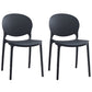Plastic Indoor Chair 32''H Open Back Dining Side Chair for Restaurant Bedroom Black 2 Piece Set Clearhalo ' kitchen&dining_furn' 'Dining Chairs' 'Dining Tables & Seating' 'dining_chair' 'furn' 'furn_dining_chair' 'Furniture' 'furniture_dining_chair' 'Kitchen & Dining Furniture' 'kitchen' 3517065