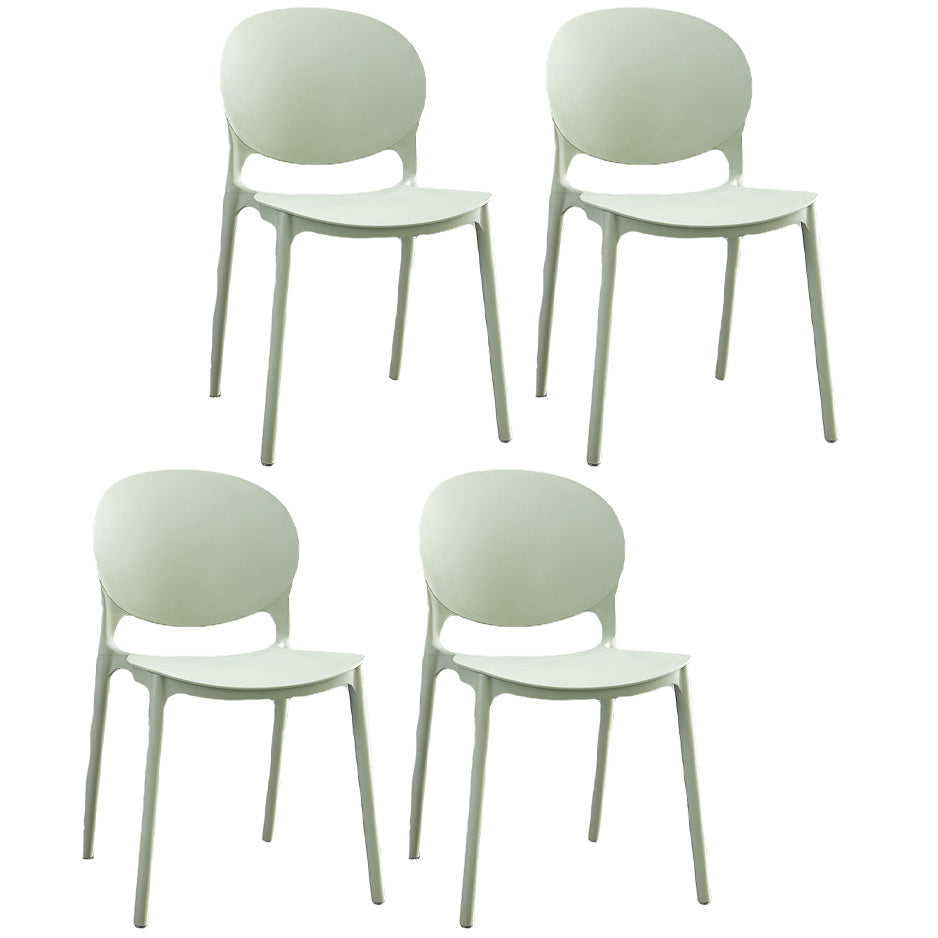 Plastic Indoor Chair 32''H Open Back Dining Side Chair for Restaurant Bedroom Green 4 Piece Set Clearhalo ' kitchen&dining_furn' 'Dining Chairs' 'Dining Tables & Seating' 'dining_chair' 'furn' 'furn_dining_chair' 'Furniture' 'furniture_dining_chair' 'Kitchen & Dining Furniture' 'kitchen' 3517069