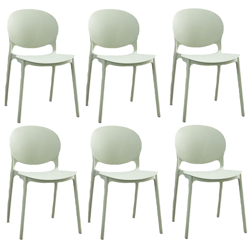 Plastic Indoor Chair 32''H Open Back Dining Side Chair for Restaurant Bedroom Green 6 Piece Set Clearhalo ' kitchen&dining_furn' 'Dining Chairs' 'Dining Tables & Seating' 'dining_chair' 'furn' 'furn_dining_chair' 'Furniture' 'furniture_dining_chair' 'Kitchen & Dining Furniture' 'kitchen' 3517070