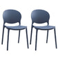 Plastic Indoor Chair 32''H Open Back Dining Side Chair for Restaurant Bedroom Gray Blue 2 Piece Set Clearhalo ' kitchen&dining_furn' 'Dining Chairs' 'Dining Tables & Seating' 'dining_chair' 'furn' 'furn_dining_chair' 'Furniture' 'furniture_dining_chair' 'Kitchen & Dining Furniture' 'kitchen' 3517071