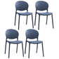 Plastic Indoor Chair 32''H Open Back Dining Side Chair for Restaurant Bedroom Gray Blue 4 Piece Set Clearhalo ' kitchen&dining_furn' 'Dining Chairs' 'Dining Tables & Seating' 'dining_chair' 'furn' 'furn_dining_chair' 'Furniture' 'furniture_dining_chair' 'Kitchen & Dining Furniture' 'kitchen' 3517072