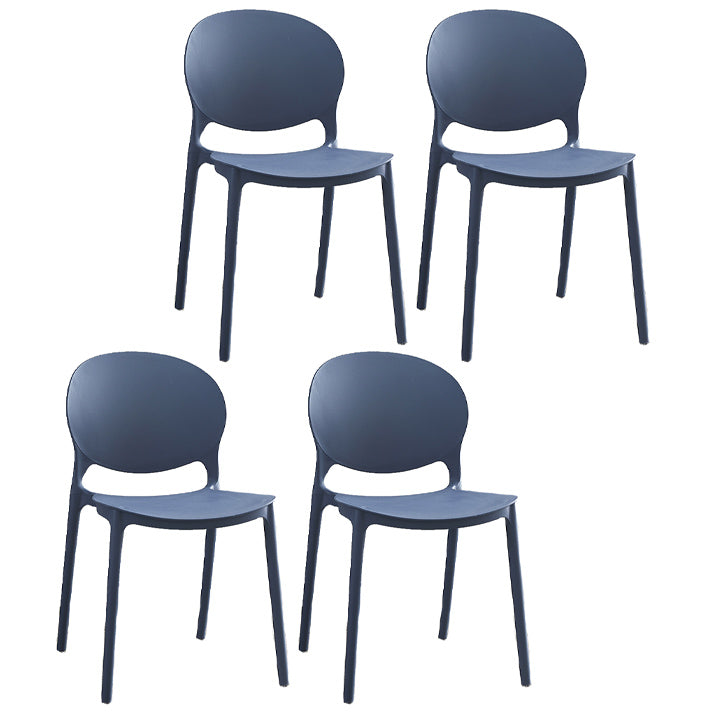 Plastic Indoor Chair 32''H Open Back Dining Side Chair for Restaurant Bedroom Gray Blue 4 Piece Set Clearhalo ' kitchen&dining_furn' 'Dining Chairs' 'Dining Tables & Seating' 'dining_chair' 'furn' 'furn_dining_chair' 'Furniture' 'furniture_dining_chair' 'Kitchen & Dining Furniture' 'kitchen' 3517072