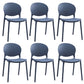 Plastic Indoor Chair 32''H Open Back Dining Side Chair for Restaurant Bedroom Gray Blue 6 Piece Set Clearhalo ' kitchen&dining_furn' 'Dining Chairs' 'Dining Tables & Seating' 'dining_chair' 'furn' 'furn_dining_chair' 'Furniture' 'furniture_dining_chair' 'Kitchen & Dining Furniture' 'kitchen' 3517073