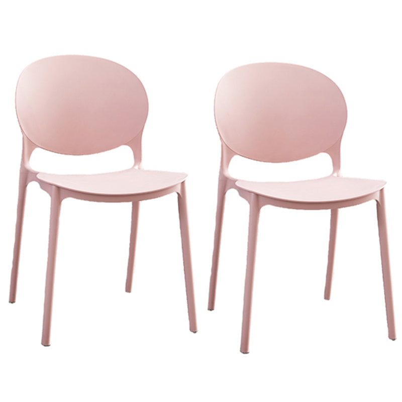 Plastic Indoor Chair 32''H Open Back Dining Side Chair for Restaurant Bedroom Pink 2 Piece Set Clearhalo ' kitchen&dining_furn' 'Dining Chairs' 'Dining Tables & Seating' 'dining_chair' 'furn' 'furn_dining_chair' 'Furniture' 'furniture_dining_chair' 'Kitchen & Dining Furniture' 'kitchen' 3517074