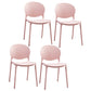 Plastic Indoor Chair 32''H Open Back Dining Side Chair for Restaurant Bedroom Pink 4 Piece Set Clearhalo ' kitchen&dining_furn' 'Dining Chairs' 'Dining Tables & Seating' 'dining_chair' 'furn' 'furn_dining_chair' 'Furniture' 'furniture_dining_chair' 'Kitchen & Dining Furniture' 'kitchen' 3517075