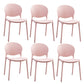 Plastic Indoor Chair 32''H Open Back Dining Side Chair for Restaurant Bedroom Pink 6 Piece Set Clearhalo ' kitchen&dining_furn' 'Dining Chairs' 'Dining Tables & Seating' 'dining_chair' 'furn' 'furn_dining_chair' 'Furniture' 'furniture_dining_chair' 'Kitchen & Dining Furniture' 'kitchen' 3517076