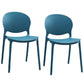 Plastic Indoor Chair 32''H Open Back Dining Side Chair for Restaurant Bedroom Peacock Blue 2 Piece Set Clearhalo ' kitchen&dining_furn' 'Dining Chairs' 'Dining Tables & Seating' 'dining_chair' 'furn' 'furn_dining_chair' 'Furniture' 'furniture_dining_chair' 'Kitchen & Dining Furniture' 'kitchen' 3517077