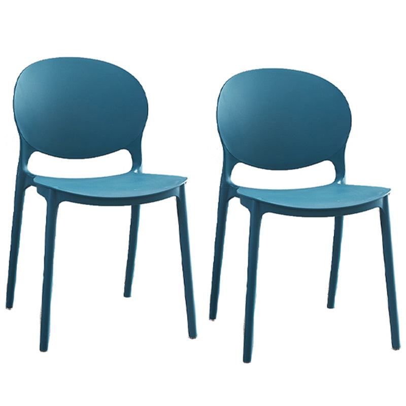 Plastic Indoor Chair 32''H Open Back Dining Side Chair for Restaurant Bedroom Peacock Blue 2 Piece Set Clearhalo ' kitchen&dining_furn' 'Dining Chairs' 'Dining Tables & Seating' 'dining_chair' 'furn' 'furn_dining_chair' 'Furniture' 'furniture_dining_chair' 'Kitchen & Dining Furniture' 'kitchen' 3517077
