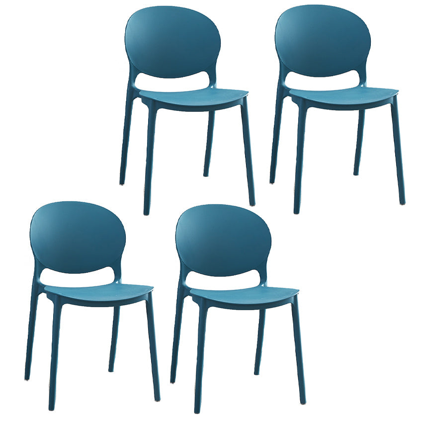 Plastic Indoor Chair 32''H Open Back Dining Side Chair for Restaurant Bedroom Peacock Blue 4 Piece Set Clearhalo ' kitchen&dining_furn' 'Dining Chairs' 'Dining Tables & Seating' 'dining_chair' 'furn' 'furn_dining_chair' 'Furniture' 'furniture_dining_chair' 'Kitchen & Dining Furniture' 'kitchen' 3517078