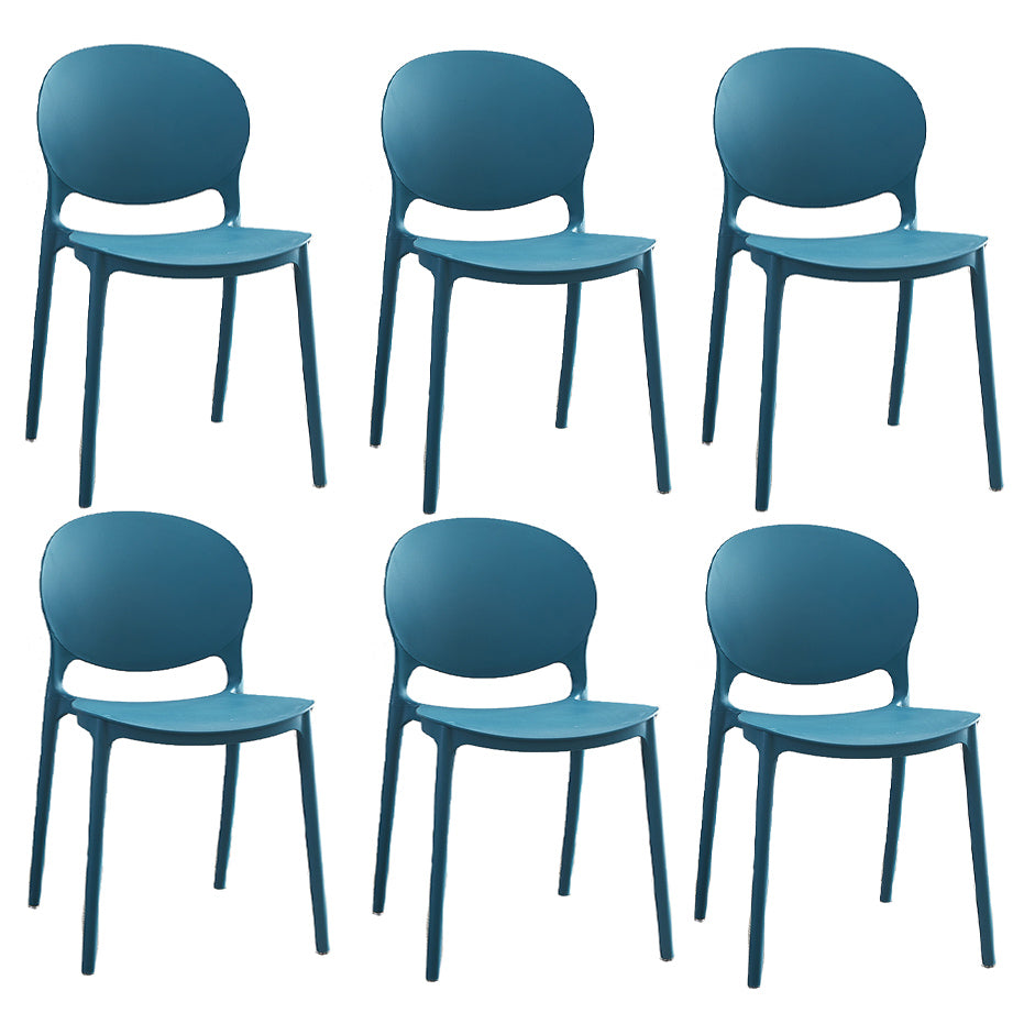 Plastic Indoor Chair 32''H Open Back Dining Side Chair for Restaurant Bedroom Peacock Blue 6 Piece Set Clearhalo ' kitchen&dining_furn' 'Dining Chairs' 'Dining Tables & Seating' 'dining_chair' 'furn' 'furn_dining_chair' 'Furniture' 'furniture_dining_chair' 'Kitchen & Dining Furniture' 'kitchen' 3517079