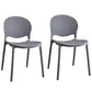 Plastic Indoor Chair 32''H Open Back Dining Side Chair for Restaurant Bedroom Grey 2 Piece Set Clearhalo ' kitchen&dining_furn' 'Dining Chairs' 'Dining Tables & Seating' 'dining_chair' 'furn' 'furn_dining_chair' 'Furniture' 'furniture_dining_chair' 'Kitchen & Dining Furniture' 'kitchen' 3517080