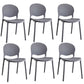 Plastic Indoor Chair 32''H Open Back Dining Side Chair for Restaurant Bedroom Grey 6 Piece Set Clearhalo ' kitchen&dining_furn' 'Dining Chairs' 'Dining Tables & Seating' 'dining_chair' 'furn' 'furn_dining_chair' 'Furniture' 'furniture_dining_chair' 'Kitchen & Dining Furniture' 'kitchen' 3517082