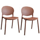 Plastic Indoor Chair 32''H Open Back Dining Side Chair for Restaurant Bedroom Brown 2 Piece Set Clearhalo ' kitchen&dining_furn' 'Dining Chairs' 'Dining Tables & Seating' 'dining_chair' 'furn' 'furn_dining_chair' 'Furniture' 'furniture_dining_chair' 'Kitchen & Dining Furniture' 'kitchen' 3517086