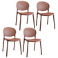 Plastic Indoor Chair 32''H Open Back Dining Side Chair for Restaurant Bedroom Brown 4 Piece Set Clearhalo ' kitchen&dining_furn' 'Dining Chairs' 'Dining Tables & Seating' 'dining_chair' 'furn' 'furn_dining_chair' 'Furniture' 'furniture_dining_chair' 'Kitchen & Dining Furniture' 'kitchen' 3517087