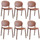 Plastic Indoor Chair 32''H Open Back Dining Side Chair for Restaurant Bedroom Brown 6 Piece Set Clearhalo ' kitchen&dining_furn' 'Dining Chairs' 'Dining Tables & Seating' 'dining_chair' 'furn' 'furn_dining_chair' 'Furniture' 'furniture_dining_chair' 'Kitchen & Dining Furniture' 'kitchen' 3517088
