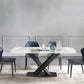 Contemporary Gray Standard Dining Set Rectangle Shape Sintered Stone Dining Set for Kitchen Clearhalo 'Dining Room Sets' 'Dining Tables & Seating' 'dining_room_set' 'furn' 'furn_dining_room_set' 'Furniture' 'furniture_dining_room_set' 'Kitchen & Dining Furniture' 'kitchen&dining_furn' 'kitchen' 3517998