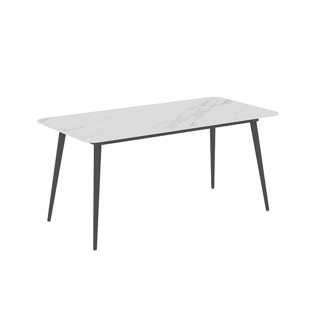 Contemporary Sintered Stone Top Stand Rectangular Dining Set White Standard Dining Set for Kitchen Table Only Clearhalo 'Dining Room Sets' 'Dining Tables & Seating' 'dining_room_set' 'furn' 'furn_dining_room_set' 'Furniture' 'furniture_dining_room_set' 'Kitchen & Dining Furniture' 'kitchen&dining_furn' 'kitchen' 3518013