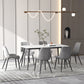 Contemporary Sintered Stone Top Stand Rectangular Dining Set White Standard Dining Set for Kitchen with 6 Chairs Clearhalo 'Dining Room Sets' 'Dining Tables & Seating' 'dining_room_set' 'furn' 'furn_dining_room_set' 'Furniture' 'furniture_dining_room_set' 'Kitchen & Dining Furniture' 'kitchen&dining_furn' 'kitchen' 3518015