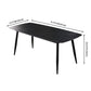 Fixed Minimalist Sintered Stone Top Kitchen Table Set with 4 Black Legs Base for Dining Room Clearhalo 'Dining Room Sets' 'Dining Tables & Seating' 'dining_room_set' 'furn' 'furn_dining_room_set' 'Furniture' 'furniture_dining_room_set' 'Kitchen & Dining Furniture' 'kitchen&dining_furn' 'kitchen' 3518064