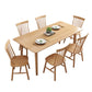 Modern Solid Wood Standard Dining Set Natural for Kitchen Dining Set with 4 Legs Base 7 Piece Set Clearhalo 'Dining Room Sets' 'Dining Tables & Seating' 'dining_room_set' 'furn' 'furn_dining_room_set' 'Furniture' 'furniture_dining_room_set' 'Kitchen & Dining Furniture' 'kitchen&dining_furn' 'kitchen' 3518075