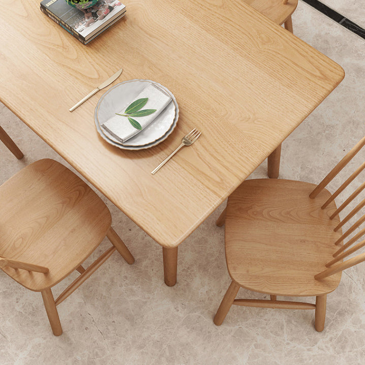 Modern Solid Wood Standard Dining Set Natural for Kitchen Dining Set with 4 Legs Base Clearhalo 'Dining Room Sets' 'Dining Tables & Seating' 'dining_room_set' 'furn' 'furn_dining_room_set' 'Furniture' 'furniture_dining_room_set' 'Kitchen & Dining Furniture' 'kitchen&dining_furn' 'kitchen' 3518076
