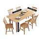 Modern Solid Wood Standard Dining Set Natural for Kitchen Dining Set with 4 Legs Base Clearhalo 'Dining Room Sets' 'Dining Tables & Seating' 'dining_room_set' 'furn' 'furn_dining_room_set' 'Furniture' 'furniture_dining_room_set' 'Kitchen & Dining Furniture' 'kitchen&dining_furn' 'kitchen' 3518078