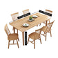 Modern Solid Wood Standard Dining Set Natural for Kitchen Dining Set with 4 Legs Base Clearhalo 'Dining Room Sets' 'Dining Tables & Seating' 'dining_room_set' 'furn' 'furn_dining_room_set' 'Furniture' 'furniture_dining_room_set' 'Kitchen & Dining Furniture' 'kitchen&dining_furn' 'kitchen' 3518080