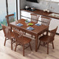 Minimalist Brown Standard Dining Set Rectangle Shape Solid Wood Dining Set with 4 Legs Table Walnut 7 Piece Set Clearhalo 'Dining Room Sets' 'Dining Tables & Seating' 'dining_room_set' 'furn' 'furn_dining_room_set' 'Furniture' 'furniture_dining_room_set' 'Kitchen & Dining Furniture' 'kitchen&dining_furn' 'kitchen' 3518086