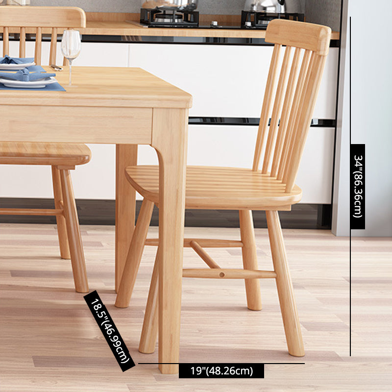 Minimalist Brown Standard Dining Set Rectangle Shape Solid Wood Dining Set with 4 Legs Table Clearhalo 'Dining Room Sets' 'Dining Tables & Seating' 'dining_room_set' 'furn' 'furn_dining_room_set' 'Furniture' 'furniture_dining_room_set' 'Kitchen & Dining Furniture' 'kitchen&dining_furn' 'kitchen' 3518098