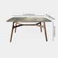 Modern Dining Table Set Sintered Stone Dining Table Rectangular Dining Table with Solid Wood Base Clearhalo 'Dining Room Sets' 'Dining Tables & Seating' 'dining_room_set' 'furn' 'furn_dining_room_set' 'Furniture' 'furniture_dining_room_set' 'Kitchen & Dining Furniture' 'kitchen&dining_furn' 'kitchen' 3518125