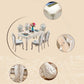 Nordic Sintered Stone Top Dining Set with 4 White Solid Wood Legs for Dining Furniture Clearhalo 'Dining Room Sets' 'Dining Tables & Seating' 'dining_room_set' 'furn' 'furn_dining_room_set' 'Furniture' 'furniture_dining_room_set' 'Kitchen & Dining Furniture' 'kitchen&dining_furn' 'kitchen' 3518162