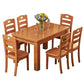 Traditional Solid Wood Rectangle Shape Dining Furniture 4 Wood Legs Table Formal for Home Clearhalo 'Dining Room Sets' 'Dining Tables & Seating' 'dining_room_set' 'furn' 'furn_dining_room_set' 'Furniture' 'furniture_dining_room_set' 'Kitchen & Dining Furniture' 'kitchen&dining_furn' 'kitchen' 3518171