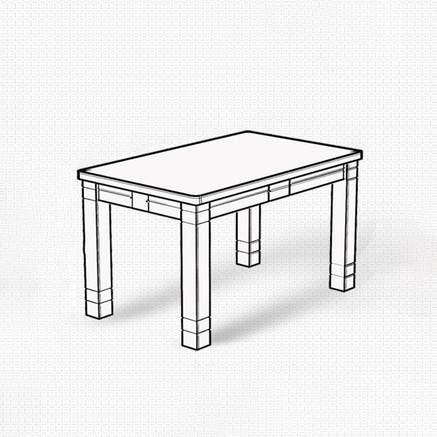 Traditional Solid Wood Rectangle Shape Dining Furniture 4 Wood Legs Table Formal for Home Clearhalo 'Dining Room Sets' 'Dining Tables & Seating' 'dining_room_set' 'furn' 'furn_dining_room_set' 'Furniture' 'furniture_dining_room_set' 'Kitchen & Dining Furniture' 'kitchen&dining_furn' 'kitchen' 3518174