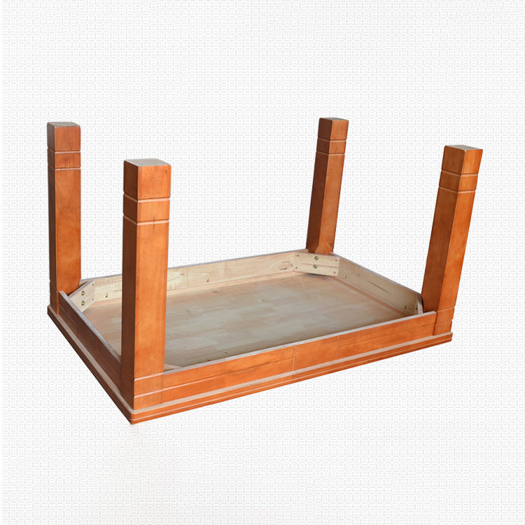 Traditional Solid Wood Rectangle Shape Dining Furniture 4 Wood Legs Table Formal for Home Clearhalo 'Dining Room Sets' 'Dining Tables & Seating' 'dining_room_set' 'furn' 'furn_dining_room_set' 'Furniture' 'furniture_dining_room_set' 'Kitchen & Dining Furniture' 'kitchen&dining_furn' 'kitchen' 3518175