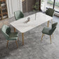 Modern Sintered Stone Table Set of 5/7 with Rectangle Table Dining Set with PU Leather Chairs Clearhalo 'Dining Room Sets' 'Dining Tables & Seating' 'dining_room_set' 'furn' 'furn_dining_room_set' 'Furniture' 'furniture_dining_room_set' 'Kitchen & Dining Furniture' 'kitchen&dining_furn' 'kitchen' 3518198