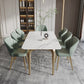 Modern Sintered Stone Table Set of 5/7 with Rectangle Table Dining Set with PU Leather Chairs Clearhalo 'Dining Room Sets' 'Dining Tables & Seating' 'dining_room_set' 'furn' 'furn_dining_room_set' 'Furniture' 'furniture_dining_room_set' 'Kitchen & Dining Furniture' 'kitchen&dining_furn' 'kitchen' 3518202