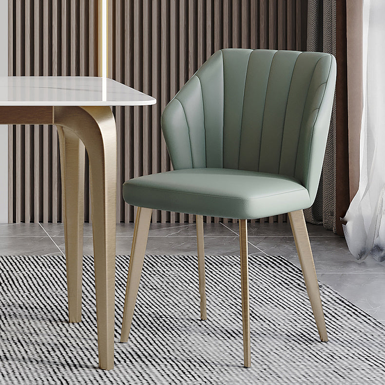 Modern Sintered Stone Table Set of 5/7 with Rectangle Table Dining Set with PU Leather Chairs Clearhalo 'Dining Room Sets' 'Dining Tables & Seating' 'dining_room_set' 'furn' 'furn_dining_room_set' 'Furniture' 'furniture_dining_room_set' 'Kitchen & Dining Furniture' 'kitchen&dining_furn' 'kitchen' 3518207