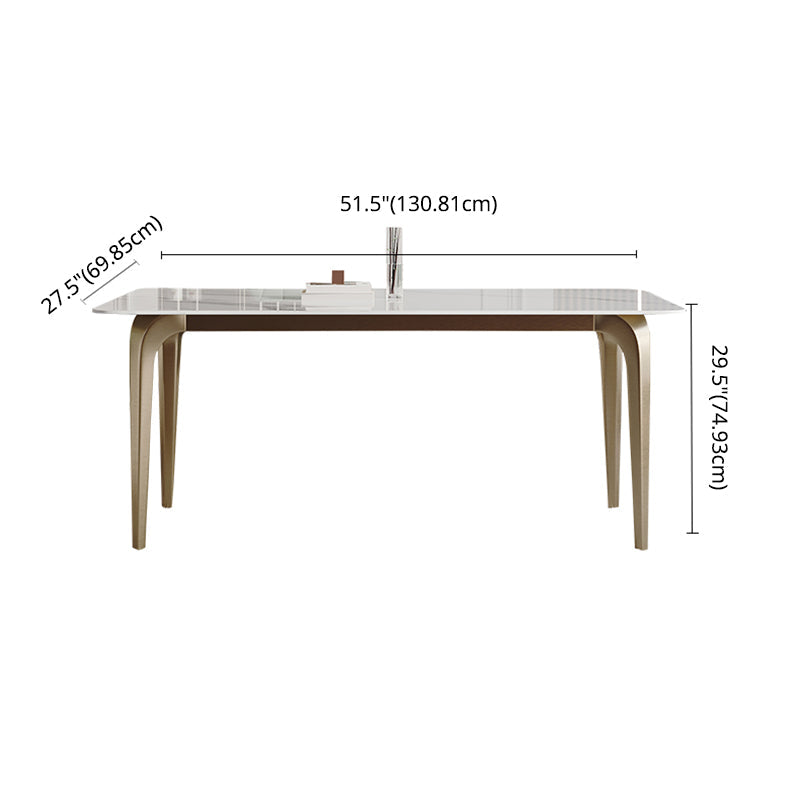 Modern Sintered Stone Table Set of 5/7 with Rectangle Table Dining Set with PU Leather Chairs Clearhalo 'Dining Room Sets' 'Dining Tables & Seating' 'dining_room_set' 'furn' 'furn_dining_room_set' 'Furniture' 'furniture_dining_room_set' 'Kitchen & Dining Furniture' 'kitchen&dining_furn' 'kitchen' 3518210