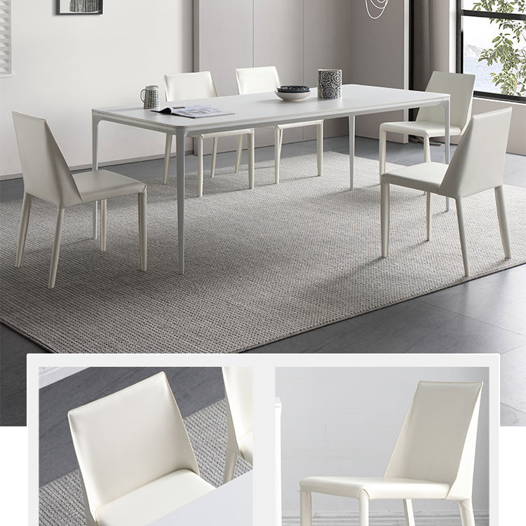 Kitchen Minimalist Sintered Stone Dining Table of Traditional Height with Formal Dining Room Sets Clearhalo 'Dining Room Sets' 'Dining Tables & Seating' 'dining_room_set' 'furn' 'furn_dining_room_set' 'Furniture' 'furniture_dining_room_set' 'Kitchen & Dining Furniture' 'kitchen&dining_furn' 'kitchen' 3518221