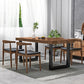 Industrial Style Solid Wood Top Dining Table Sets with 4 Legs Table Dining Table Furniture Clearhalo 'Dining Room Sets' 'Dining Tables & Seating' 'dining_room_set' 'furn' 'furn_dining_room_set' 'Furniture' 'furniture_dining_room_set' 'Kitchen & Dining Furniture' 'kitchen&dining_furn' 'kitchen' 3518260