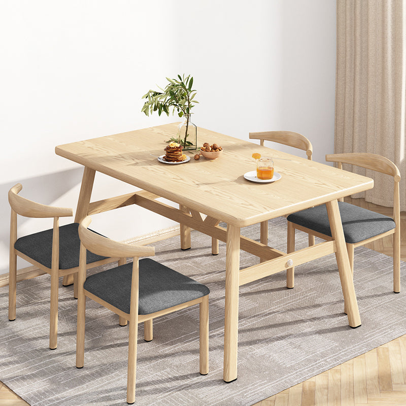 Modern Style Wooden Dining¬†Room¬†Set Standard Height Home Dining Table Furniture Dark Gray 5 Piece Set Clearhalo 'Dining Room Sets' 'Dining Tables & Seating' 'dining_room_set' 'furn' 'furn_dining_room_set' 'Furniture' 'furniture_dining_room_set' 'Kitchen & Dining Furniture' 'kitchen&dining_furn' 'kitchen' 3518277