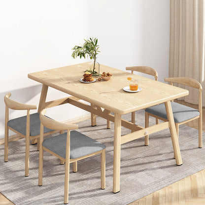Modern Style Wooden Dining¬†Room¬†Set Standard Height Home Dining Table Furniture Light Gray 5 Piece Set Clearhalo 'Dining Room Sets' 'Dining Tables & Seating' 'dining_room_set' 'furn' 'furn_dining_room_set' 'Furniture' 'furniture_dining_room_set' 'Kitchen & Dining Furniture' 'kitchen&dining_furn' 'kitchen' 3518278